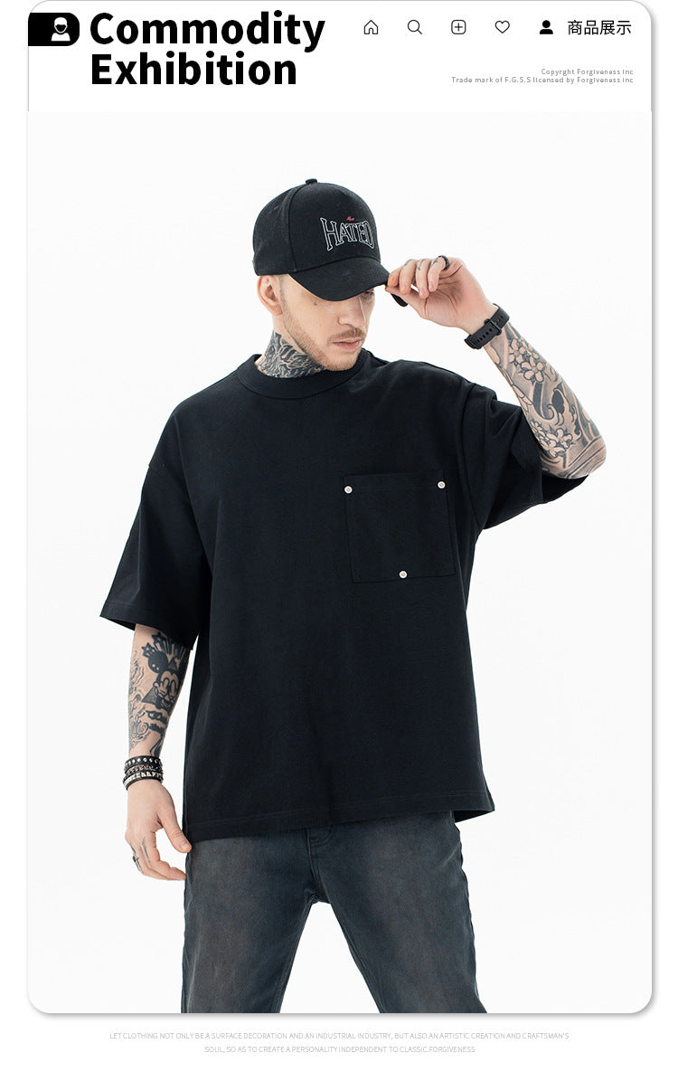 FORGIVNESS Heavy Classic Triangle Patch Short Sleeve Tee