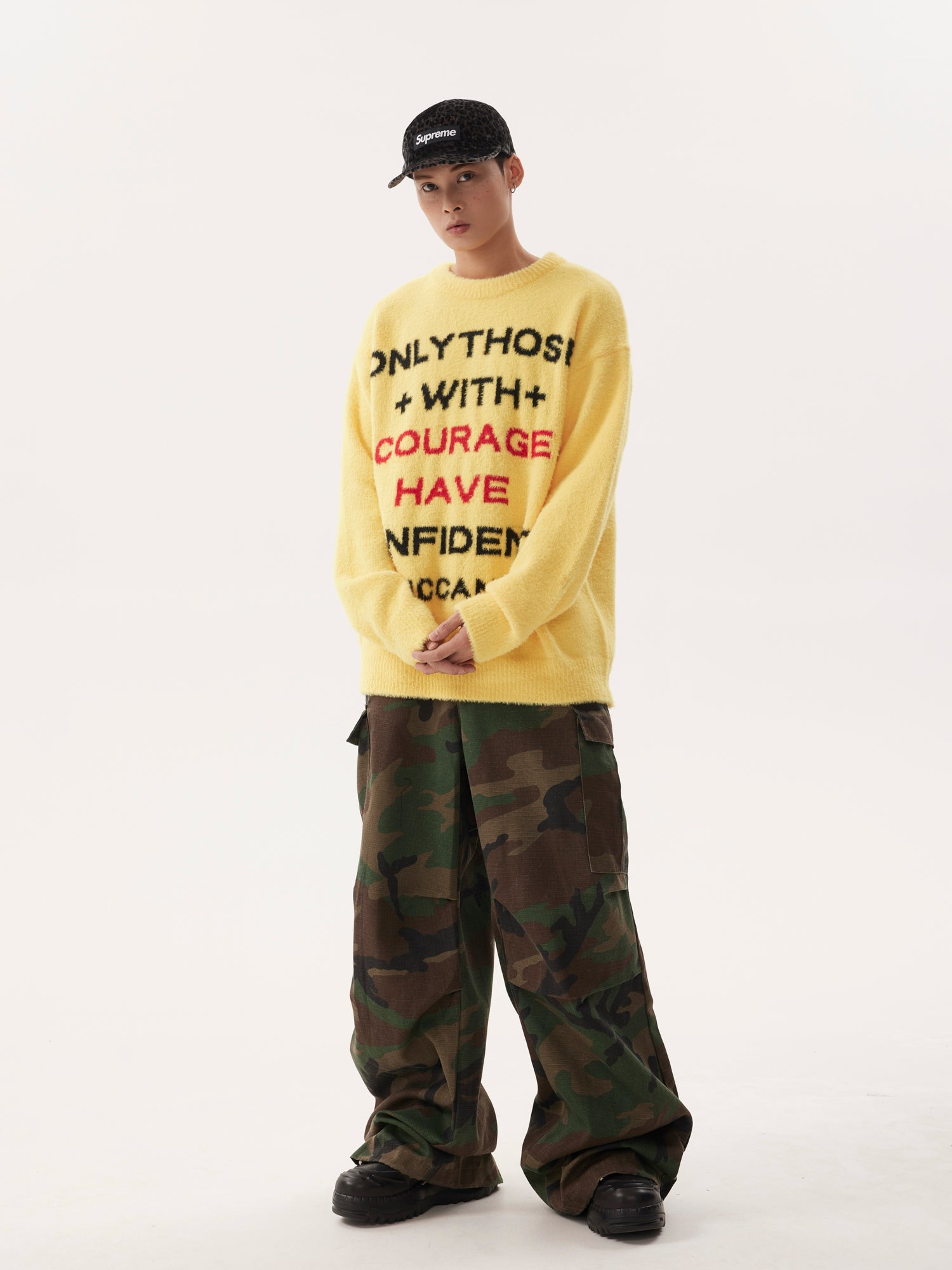 BTSG Drawstring Baggy Camouflage Cargo Pants