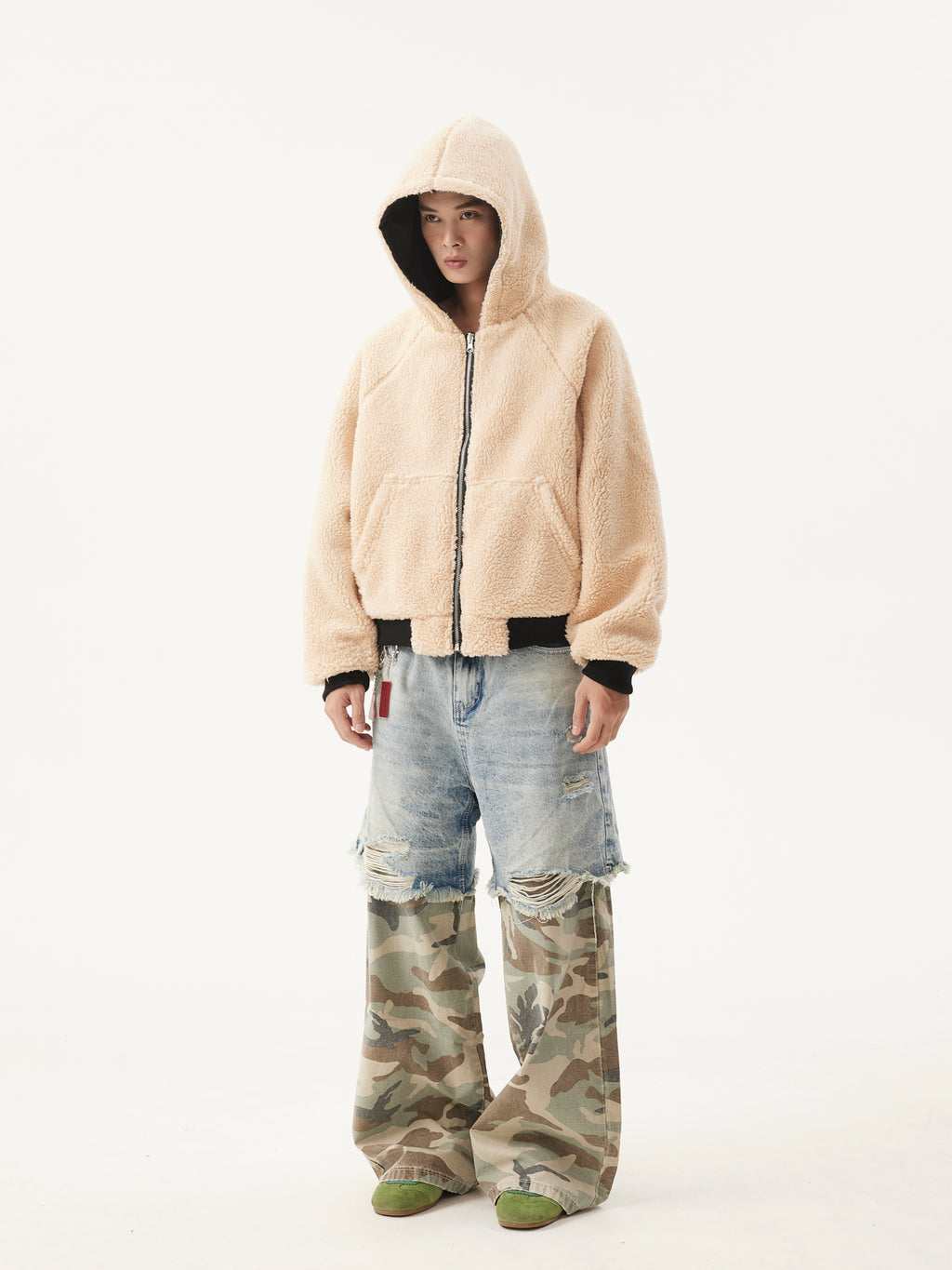 BTSG Reversible Lambswool Hooded Jacket