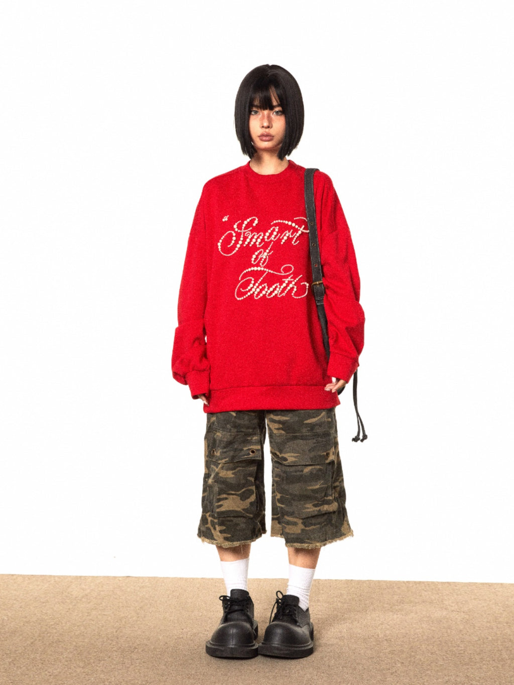 BLACKBB American Three-dimensional Pearl Sweatshirt