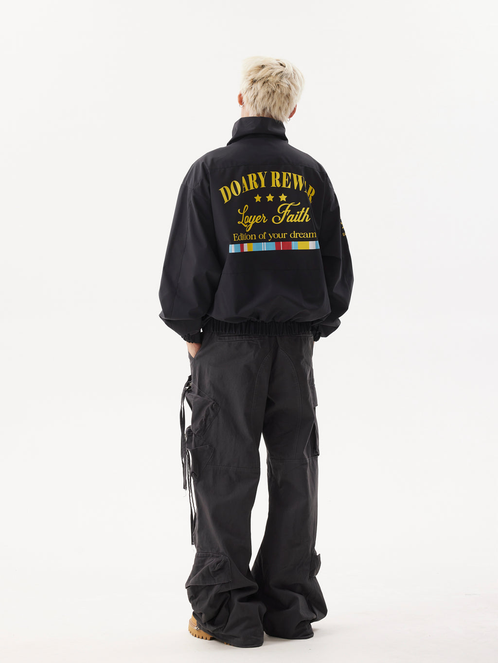 BTSG Badge Tactical Pocket Silhouette High Neck Jacket
