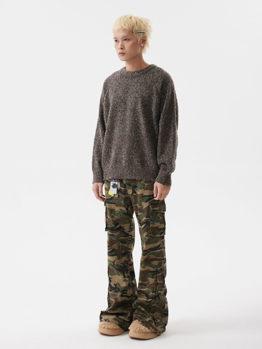BTSG Lazy Raglan Neck Knit Sweater