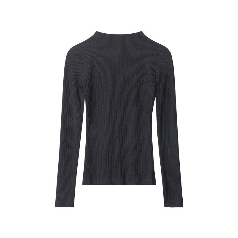 Nariele Round Neck Striped Long Sleeve T-Shirt Women's Top Design Slim Fit Hottie Cardigan