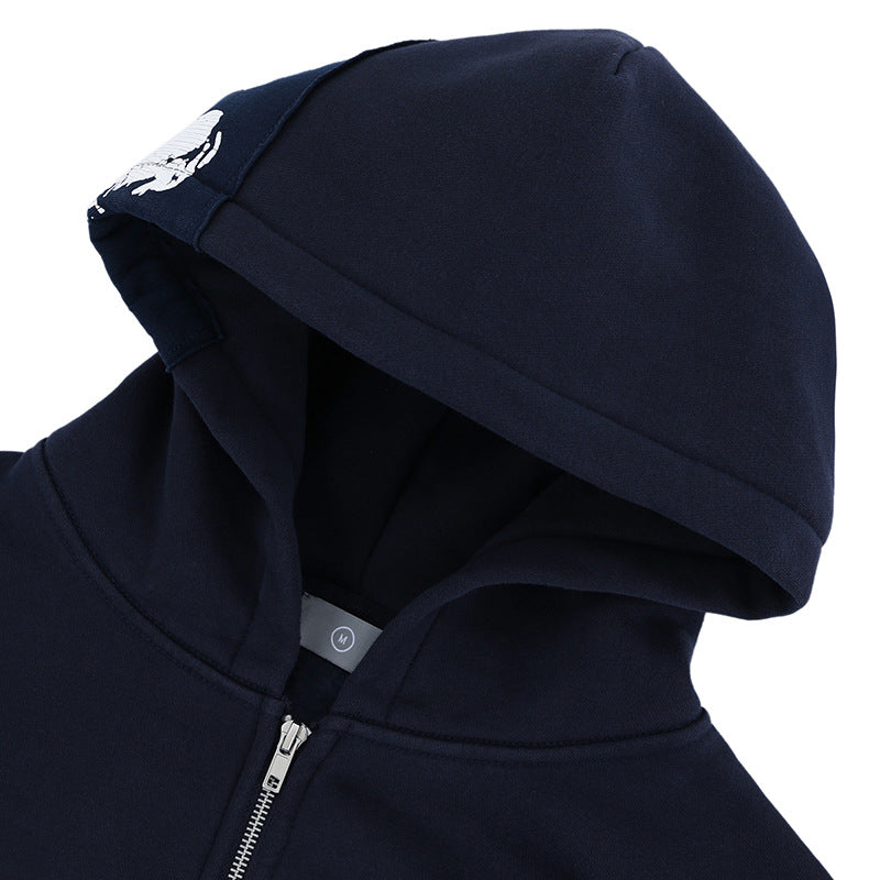 FORGIVNESS Melancholy Rich ERD Cropped Silhouette Zipper Hoodie