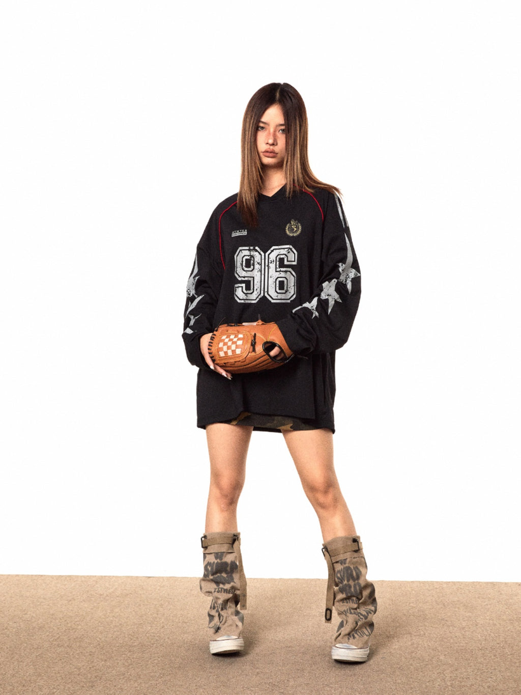 BLACKBB American V-Neck Long Sleeve Sweat Shirt