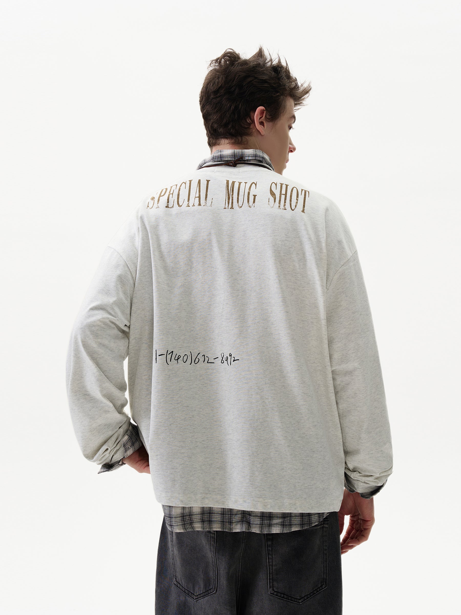 MADWITCH High Street Rock Print Long Sleeve for Men American Street Sweatshirts