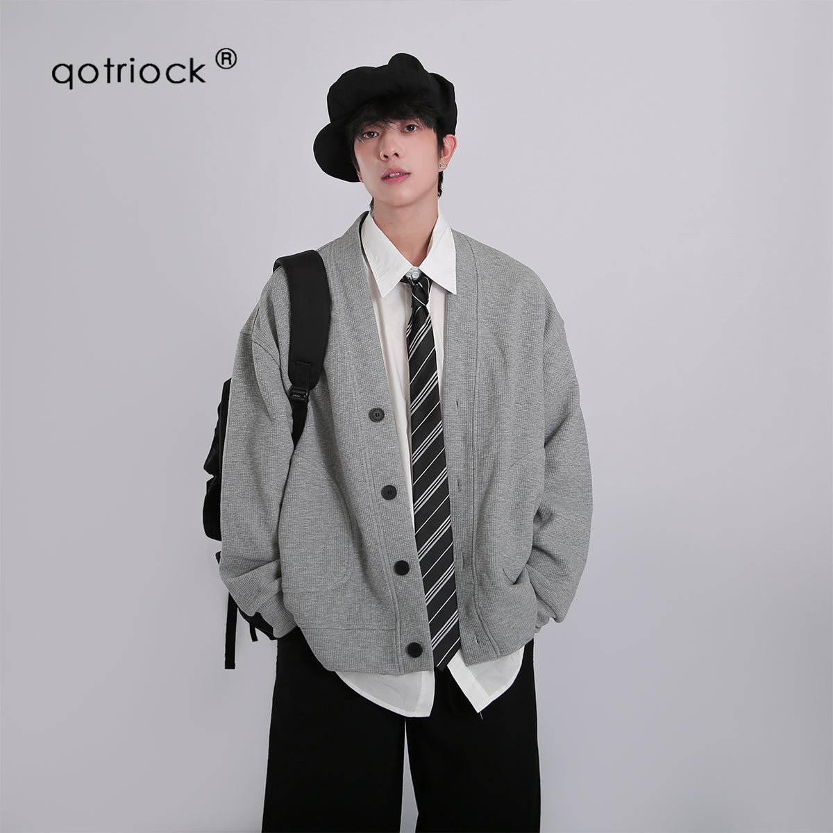 QOTRIOCK Japanese Loose Cardigan