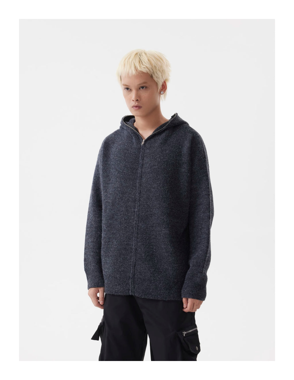 BTSG Slouchy Zip Cardigan Hoodie