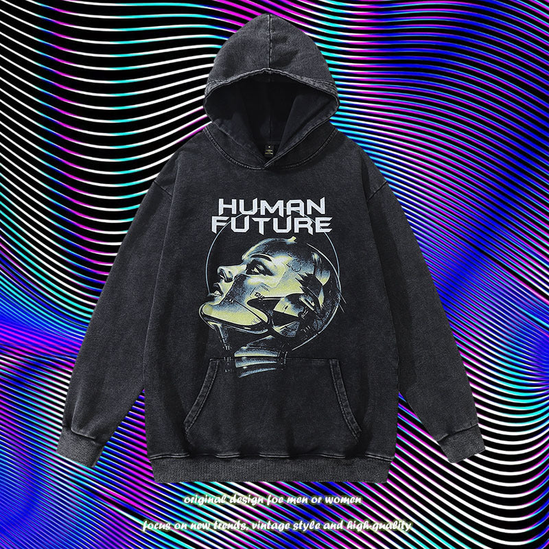 TKPA HUMAN NATURE Washed 100% Cotton Hoodie