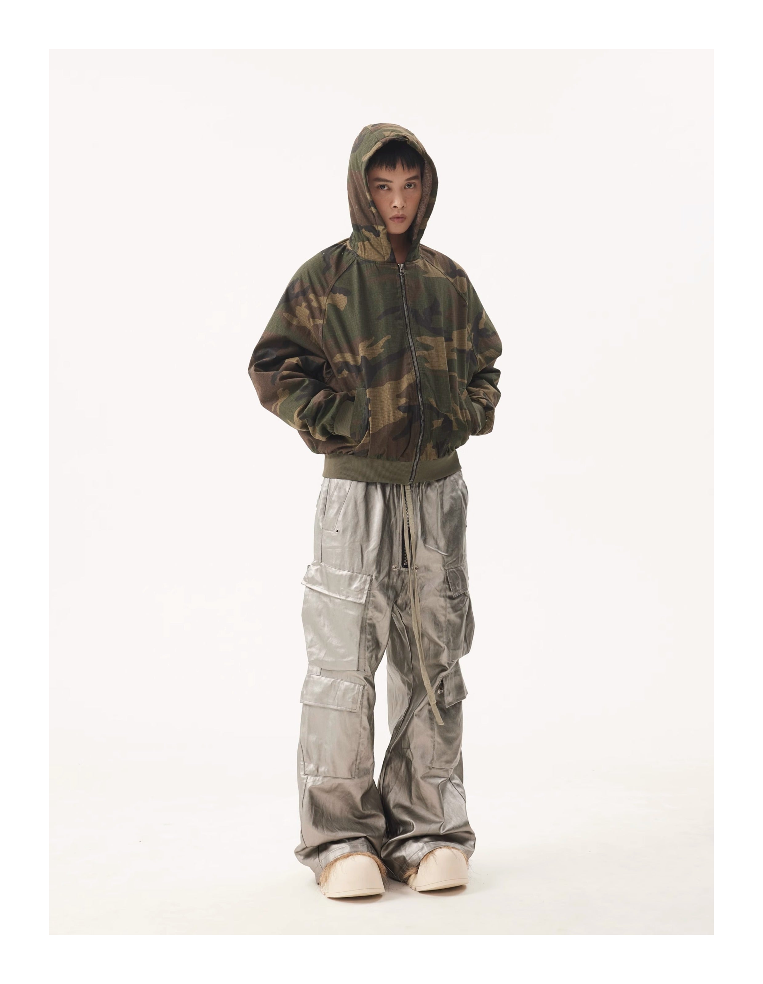 BTSG Wasteland Tactical Camouflage thick imitation rabbit Jacket