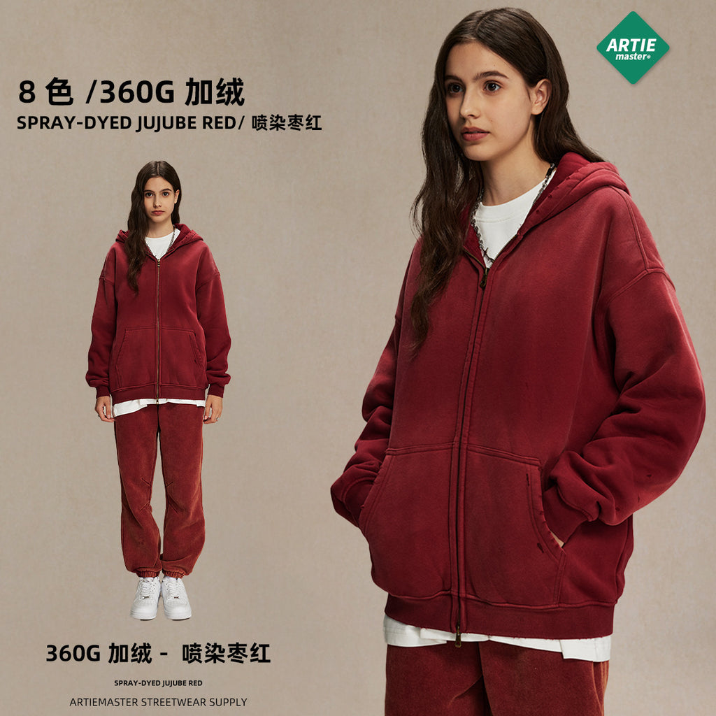 سترة بسحاب مزدوجة الأطراف مصبوغة بالرش من ARTI