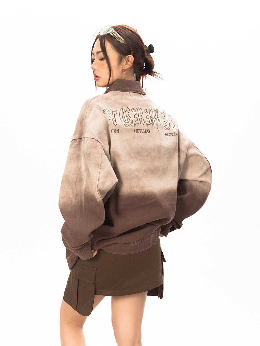 BLACKBB سترة مطرزة باللون الوردي التوتي المتدرج