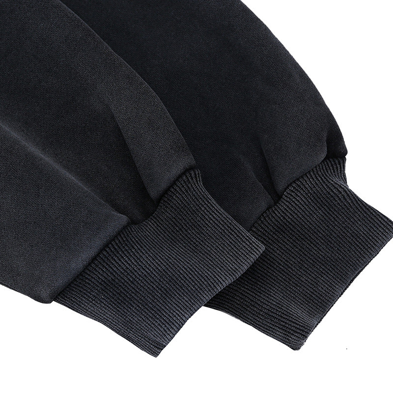 FORGIVNESS deconstructed stitched velvet hoodie