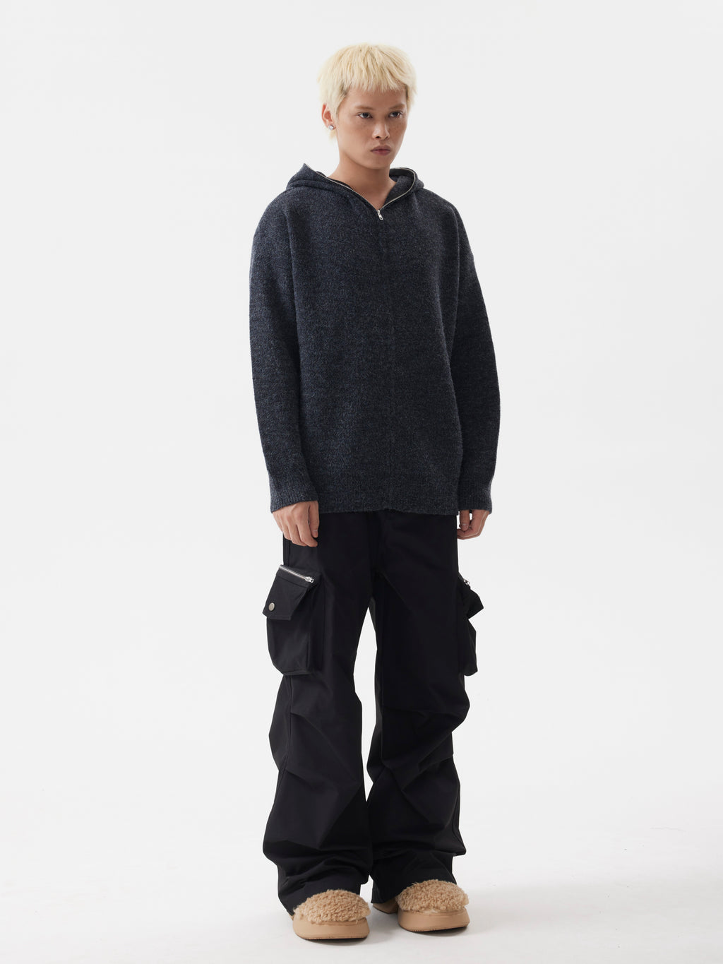 BTSG Slouchy Zip Cardigan Hoodie