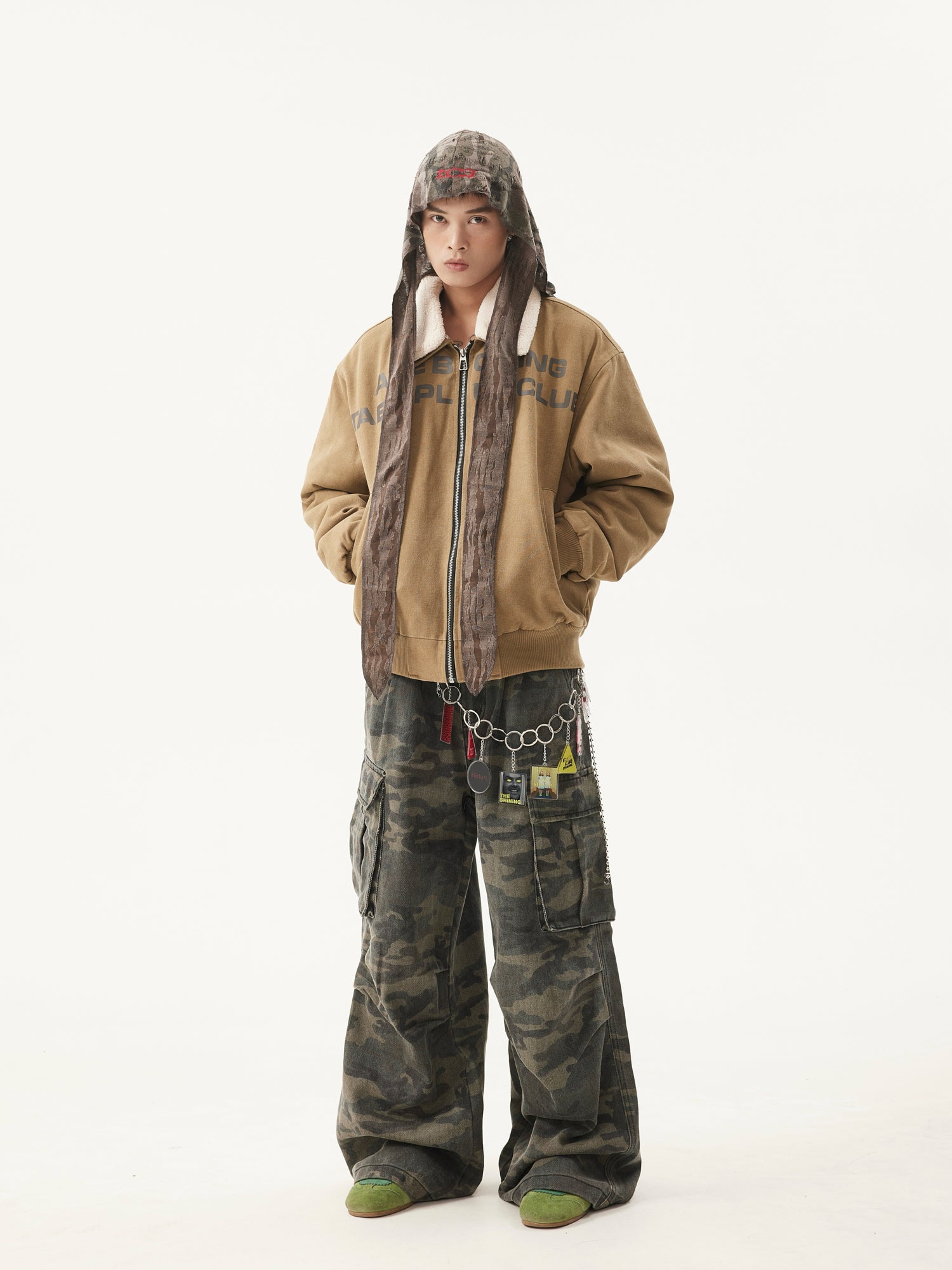 BTSG Distressed Brushed Camouflage Cargo Pants