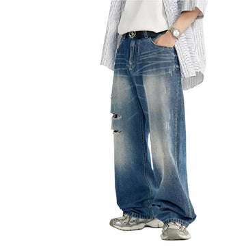 INF Retro Ripped Loose Wide Leg Jeans