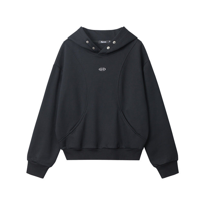 "Clearance"  Nariele American Style Retro Elegant Loose Pullover Hoodie