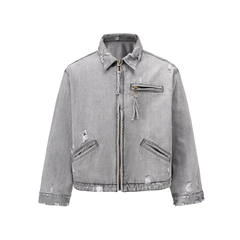 BTSG Washed Spoiled Cropped Jacket