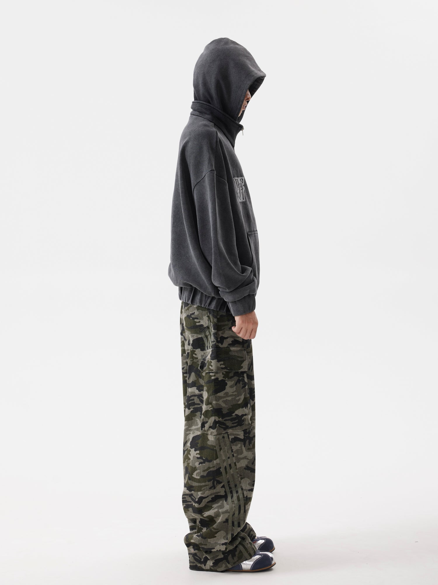 BTSG American Vintage Wash Distressed Zipped Hoodie