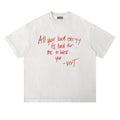 FORGIVNESS Spray Dirty Dyeing Distressed Washed Slogan Spoof Tee