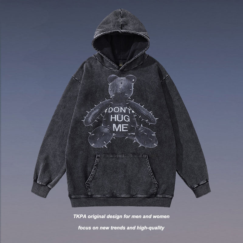 TKPA DONT HUG ME Washed 100% Cotton Hoodie