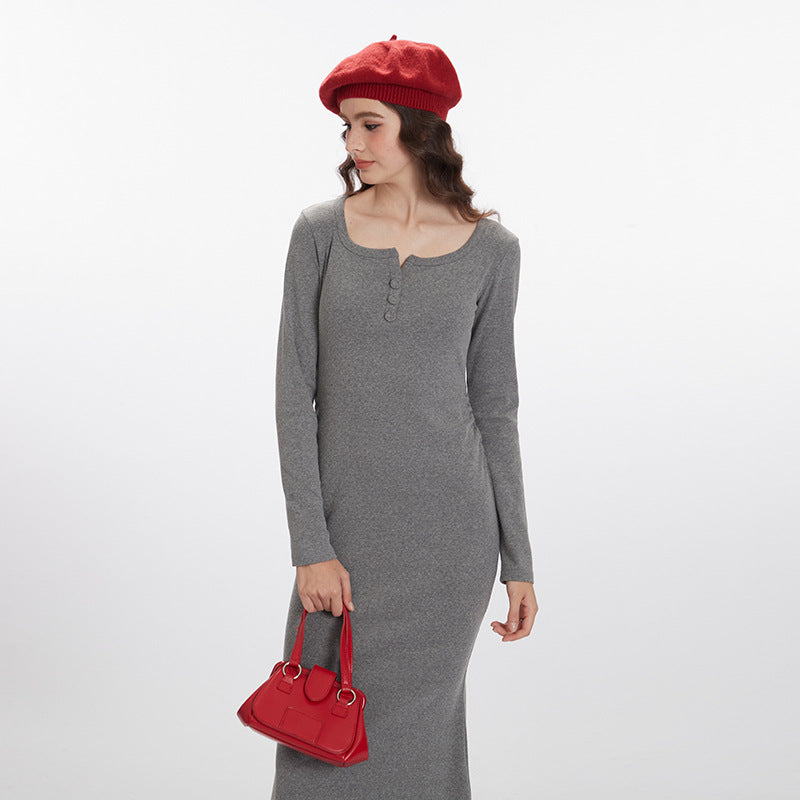 Nariele Classic Dresses Long Sleeves Slim Fit Dress