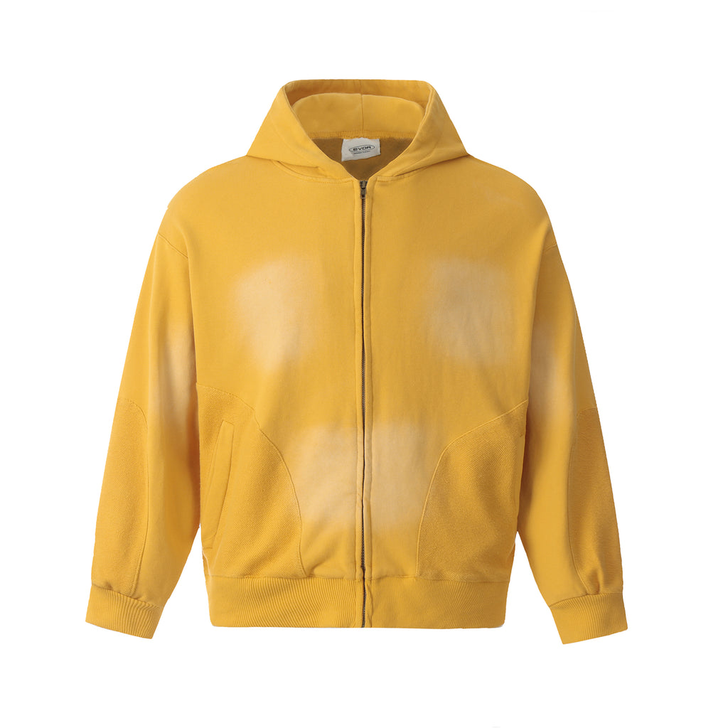 BTSG American Retro Wash Smudge Gradient Hooded Zip Jacket