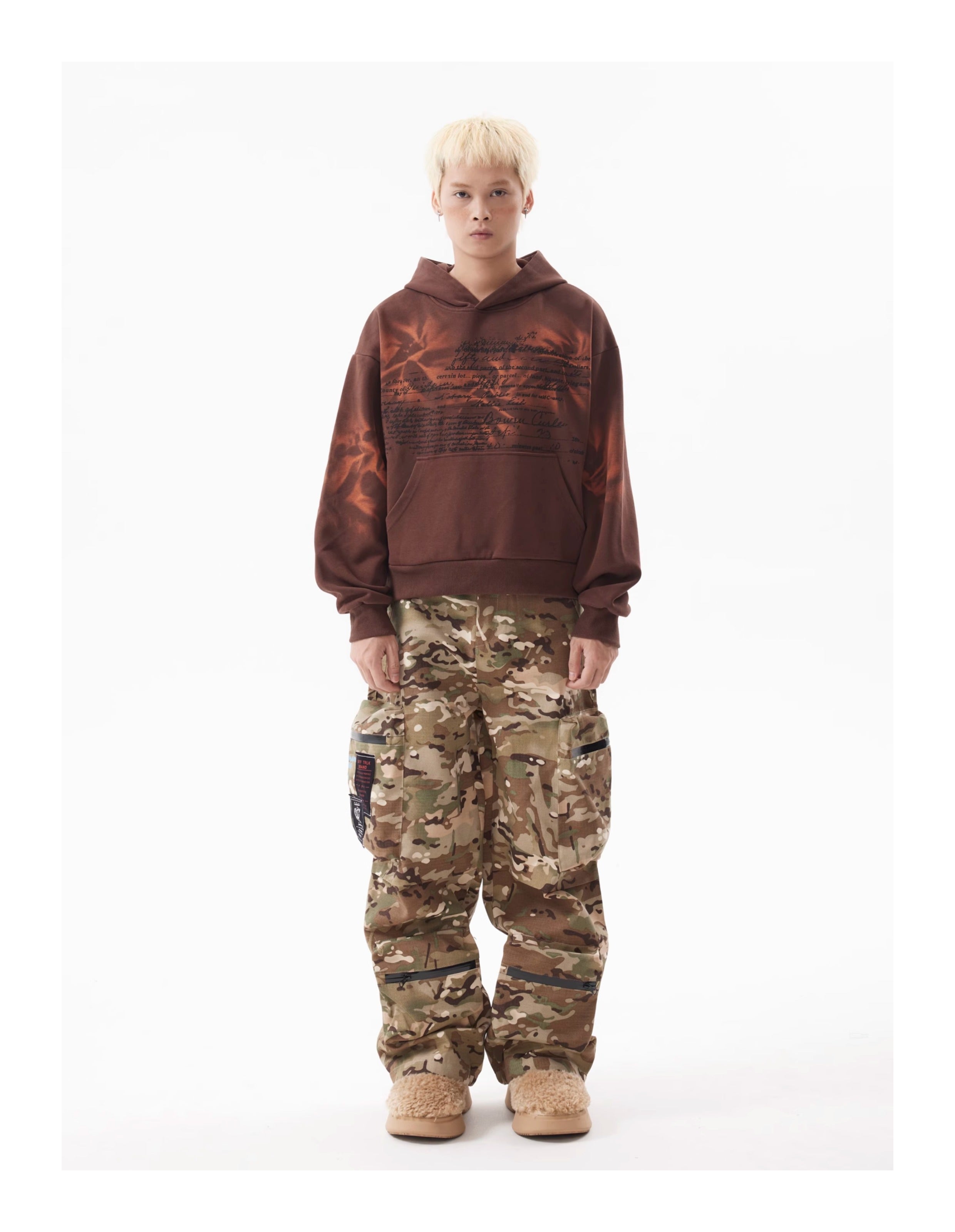 BTSG American Camouflage Camouflage Paratrooper cargo pants