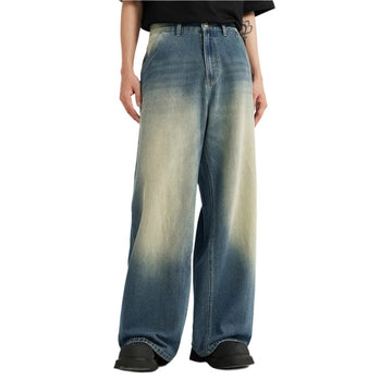 INF Yellow Wash Wide Leg Jeans