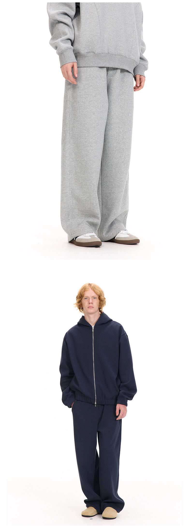 UNF 380g Winter Zipper Hooded Jakcet X Sweatpants