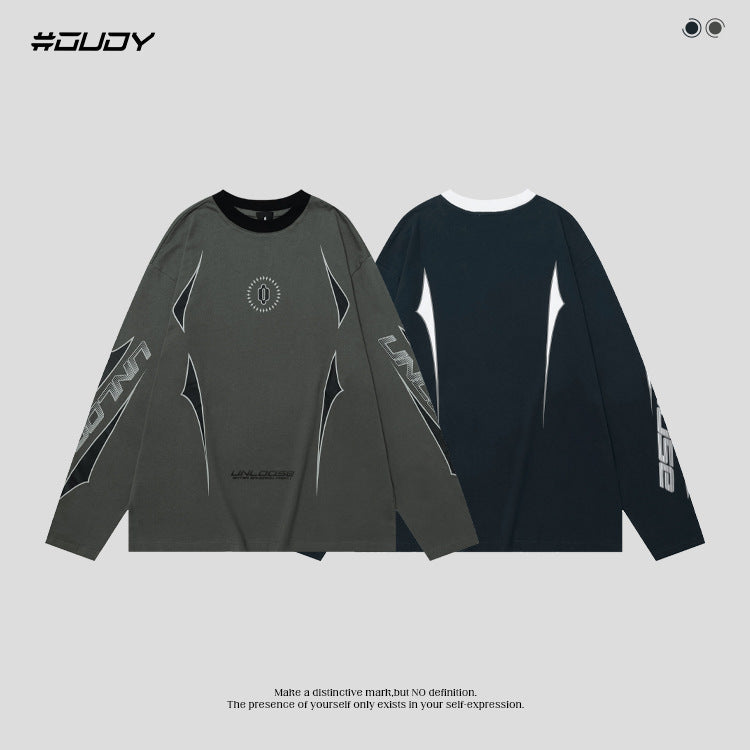 OVDY 230g Streetwear Round Neck Drop Shoulder Edition Long Sleeve sweatshirt