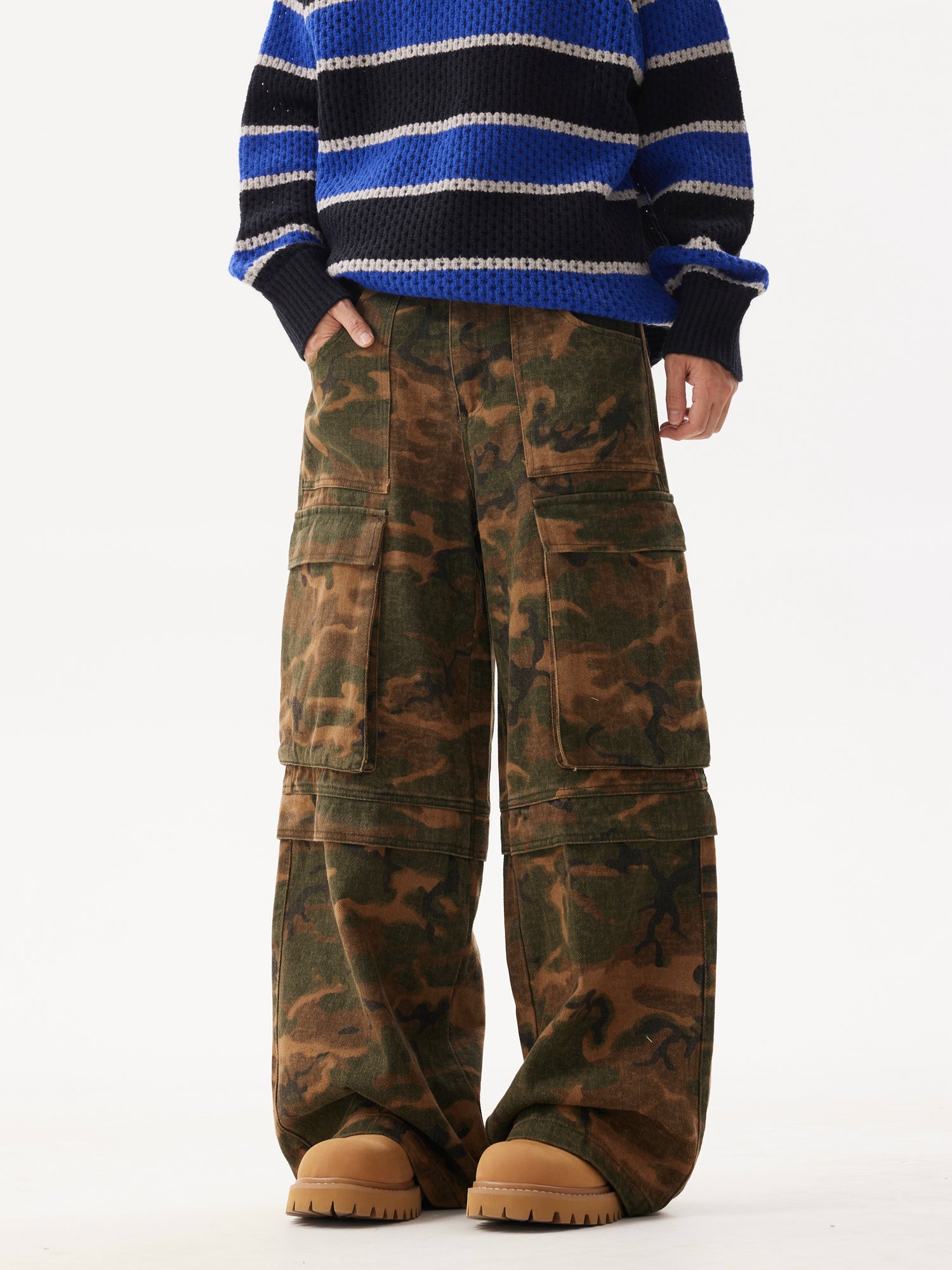 BTSG Camo Baggy Cargo Pants