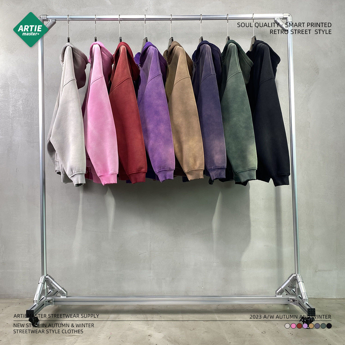 ARTIE Spray Dyed Distressed Double-Ended Zipper Jacket