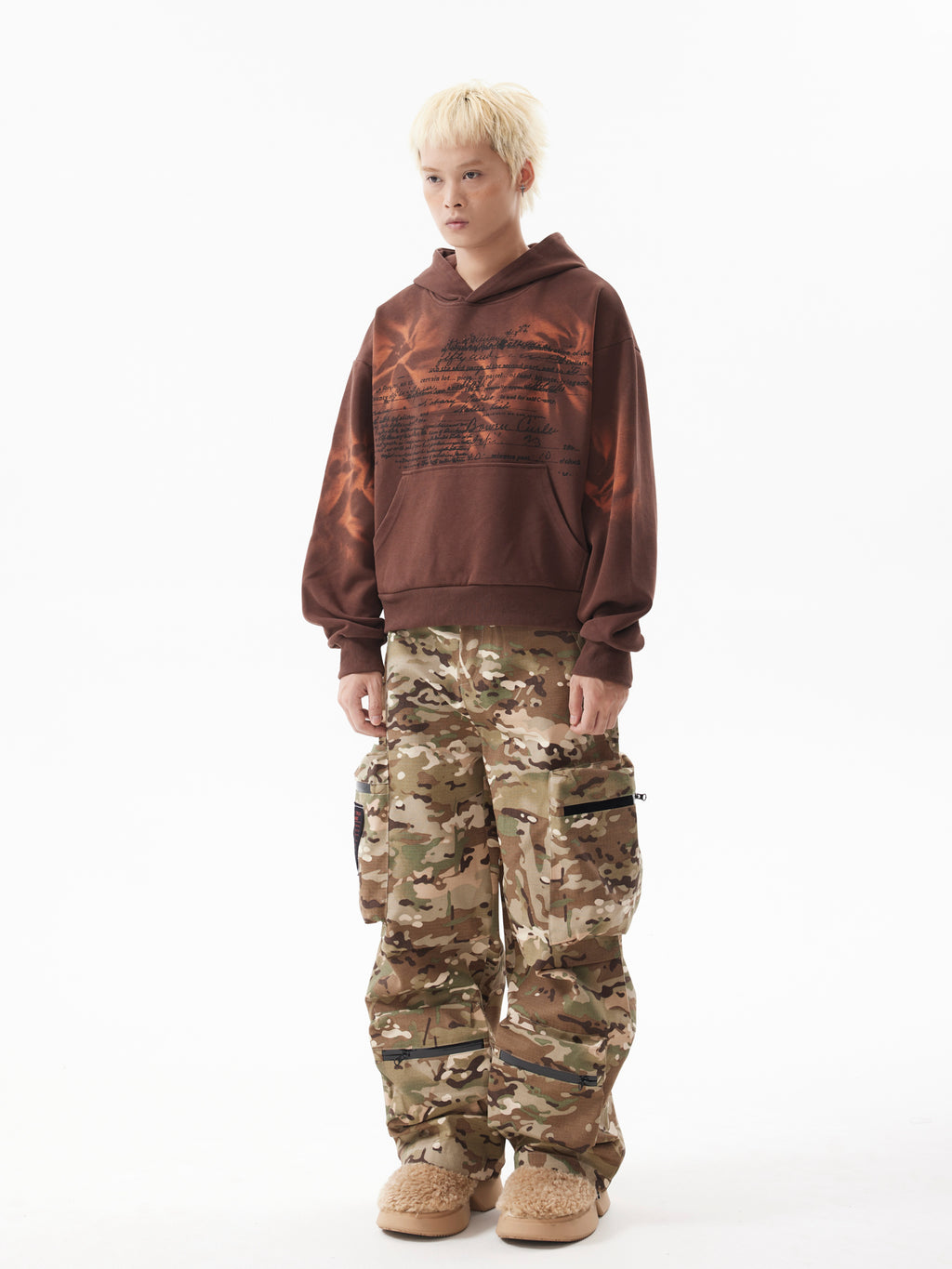 BTSG American Camouflage Camouflage Paratrooper cargo pants