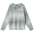 Nariele Japanese retro soft waxy gradient sweater V-neck sweater lazy style casual knitwear