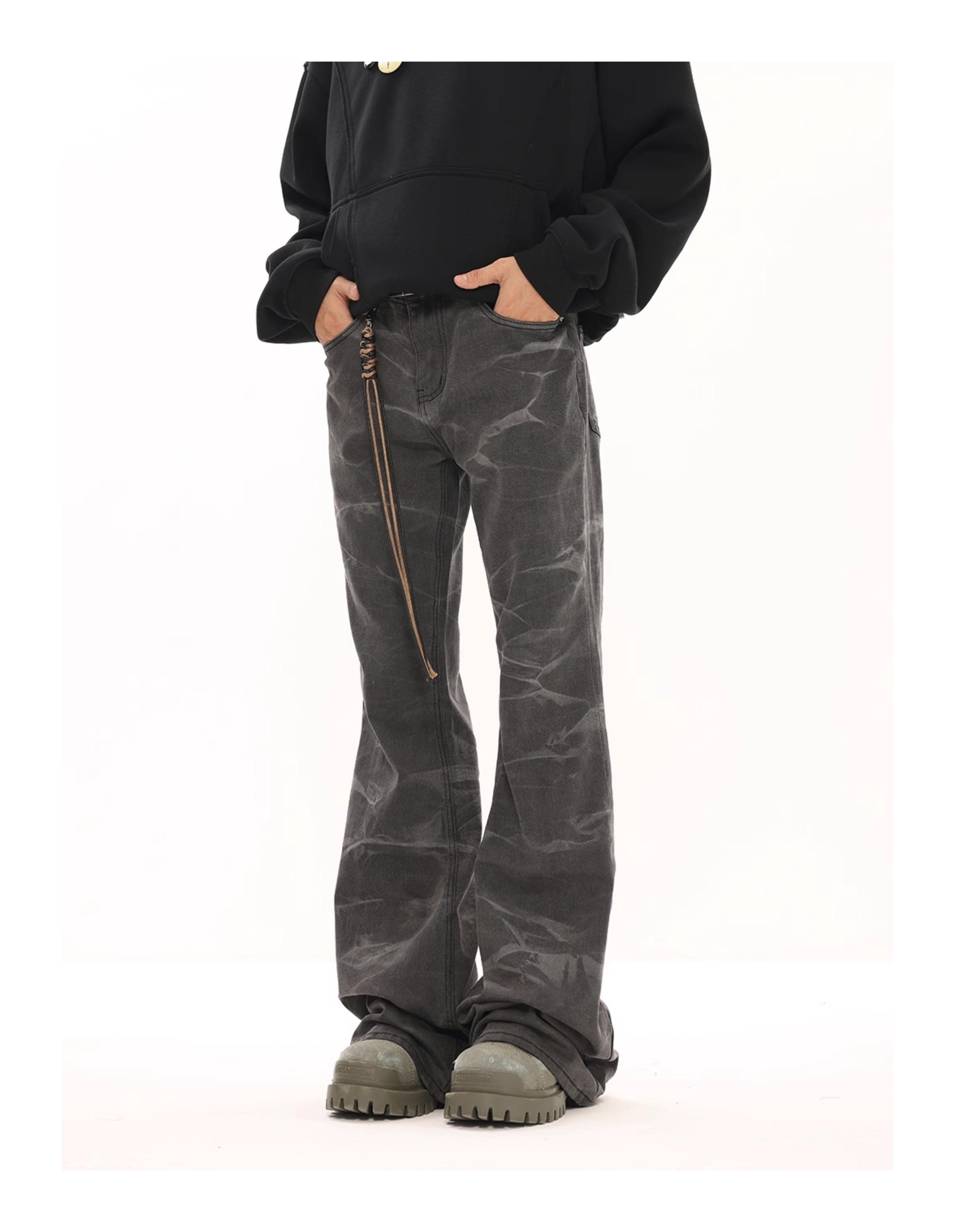 BTSG Skinny Distressed Bootcut Jeans