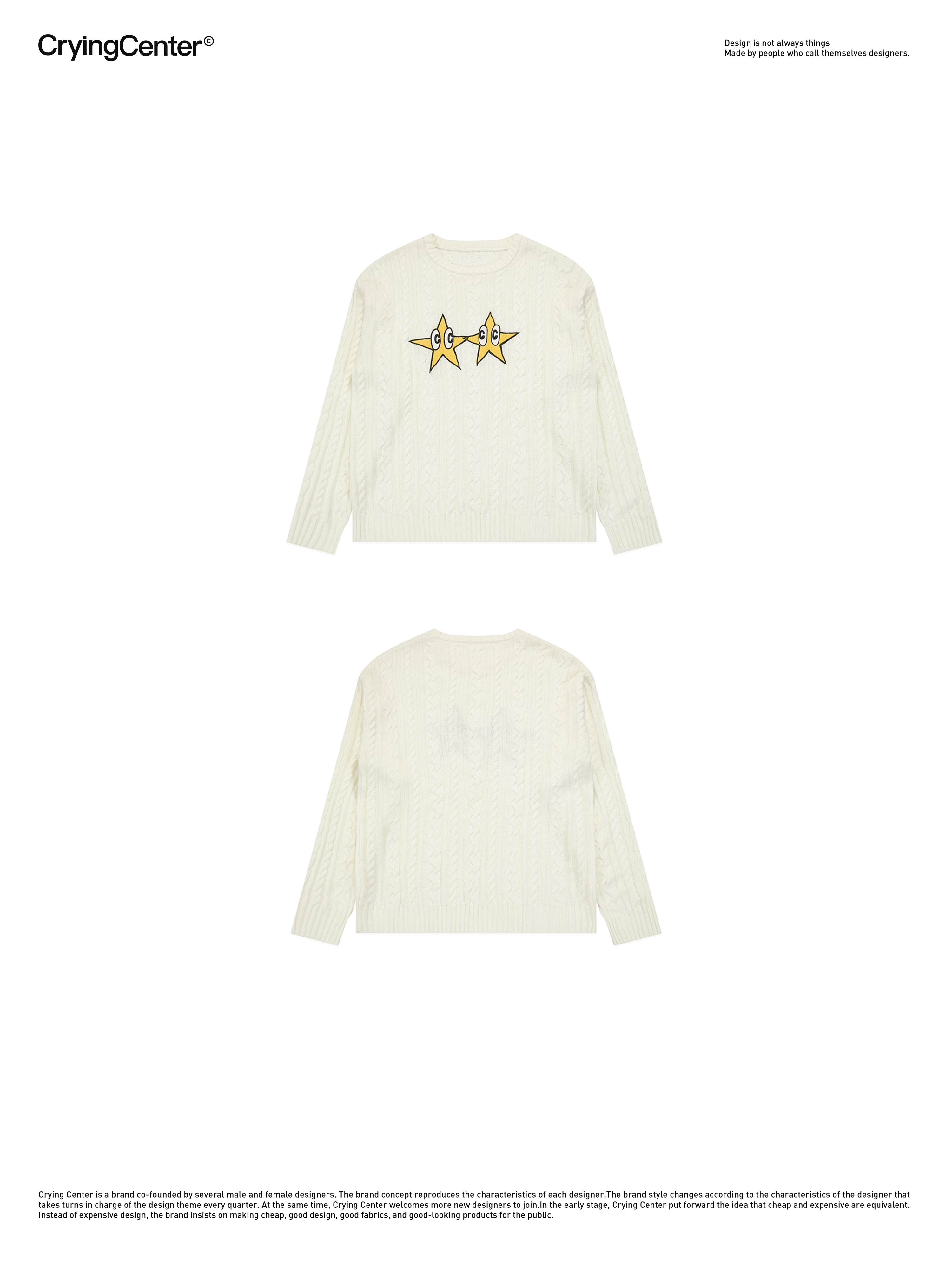 CryingCenter CC Handle Star Jumper Sweater
