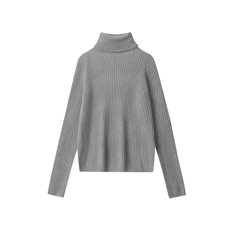 Nariele Slit Hem Turtle Neck Sweet Knit Slim Fit Classic Sweater