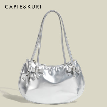 CAPIE & KURI Original Niche Bag Silver Y2K Premium Women's Purse