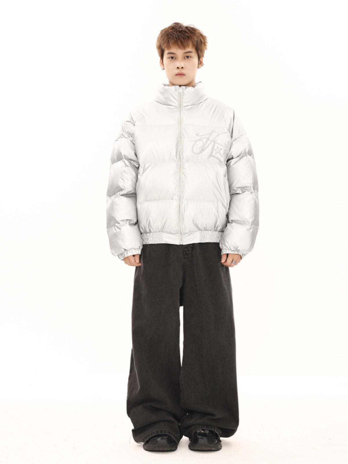 BTSG Metal Silver Puffer Jacket