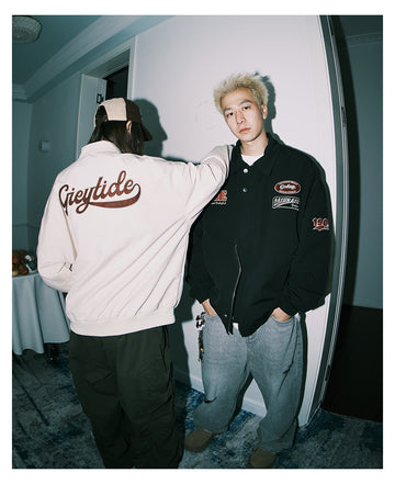 lemanism Embroidery College Jacket