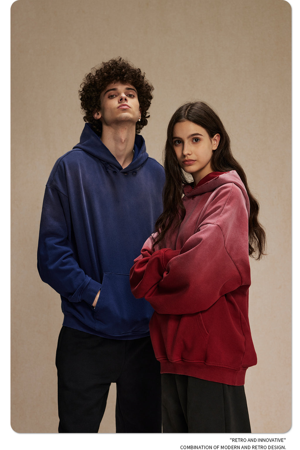 ARTIE 450g Heavy Wash Water Hole Retro Hoodie