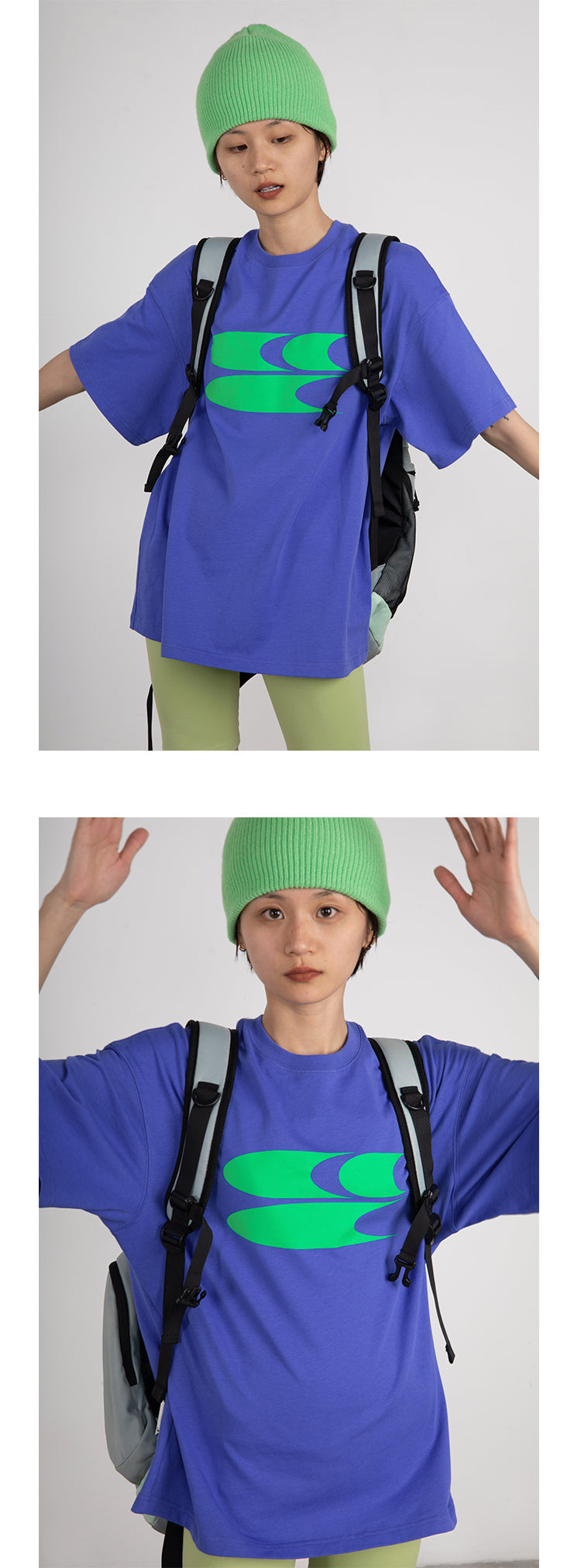 تي شيرت بكتف متساقط 3CLOGO من CryingCenter