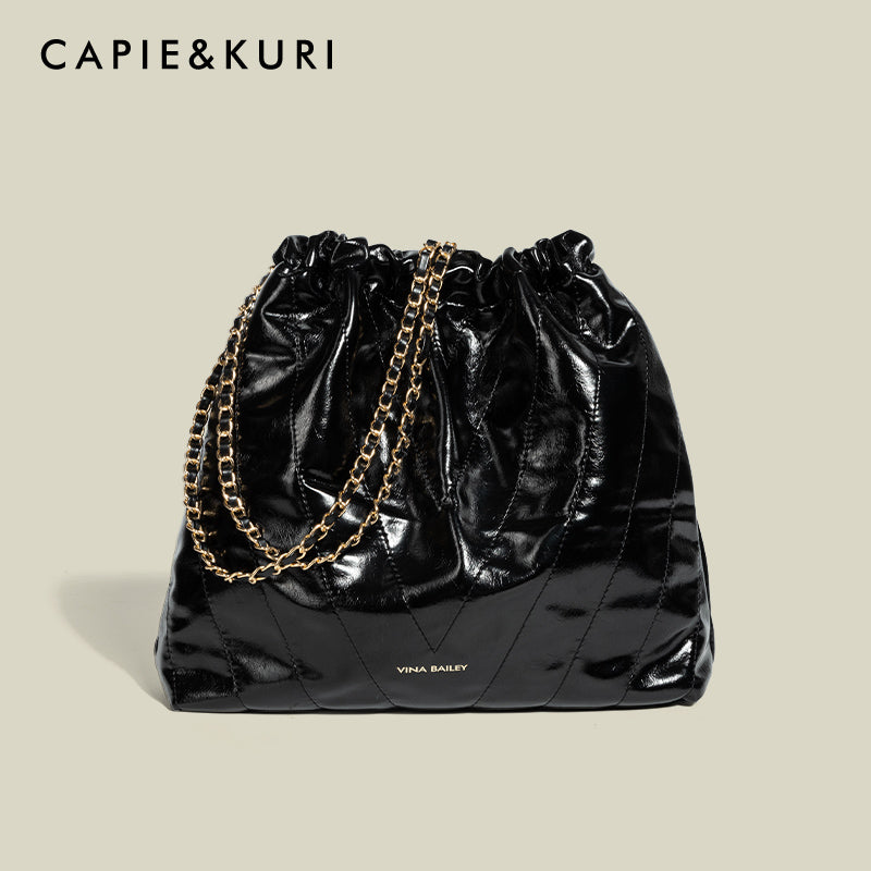 CAPIE &KURI rhombic chain stray bag large ladies tote bag one shoulder crossbody Bag