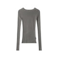 Nariele Knitwear Slim Fits Long Sleeve Base Wear Sweater Solid Color Top