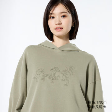 UNIQLO Women's UT MFA Embroidery Cartoon Long Sleeve Hoodie