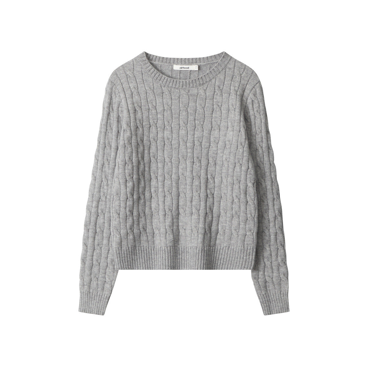 Nariele Pullover Long Sleeve Twist Knitted Top Crew Neck Slim Fit Sweater