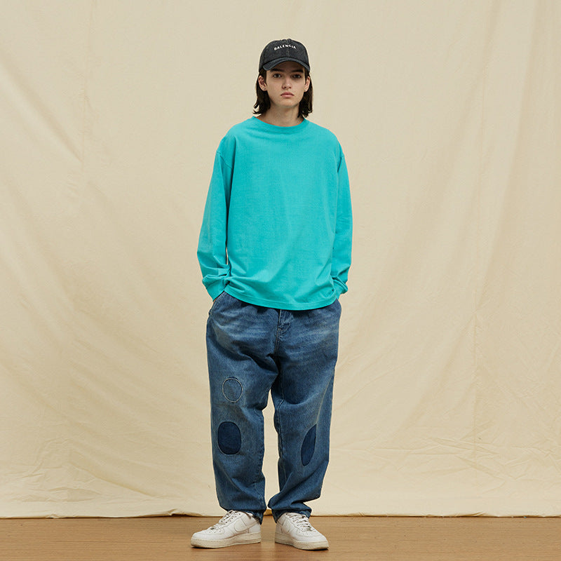 UNF Heavy 100% Cotton Loose Basic Understooth Long Sleeve Tee