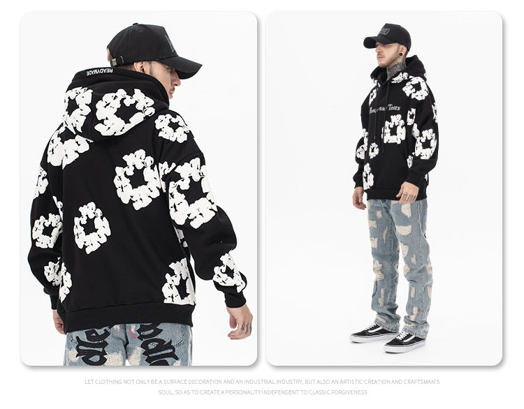 FORGIVNESS  Monogram Embroidery Casual Hoodie