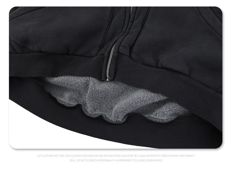 FORGIVNESS Heavy Cleanfit Washed Cardigan Zipper Hoodie